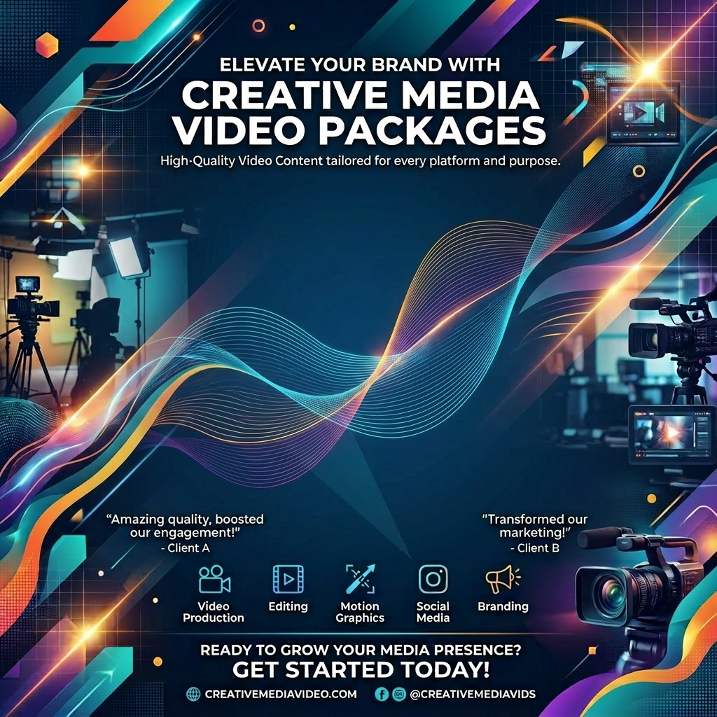 Pricing and features of Starter, Growth, and Pro creative media video packages